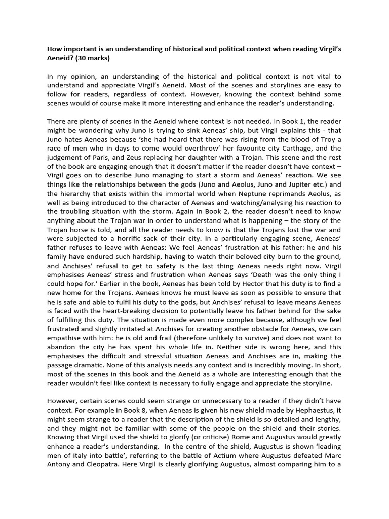 How Important Is An Understanding Of Historical And Political Context