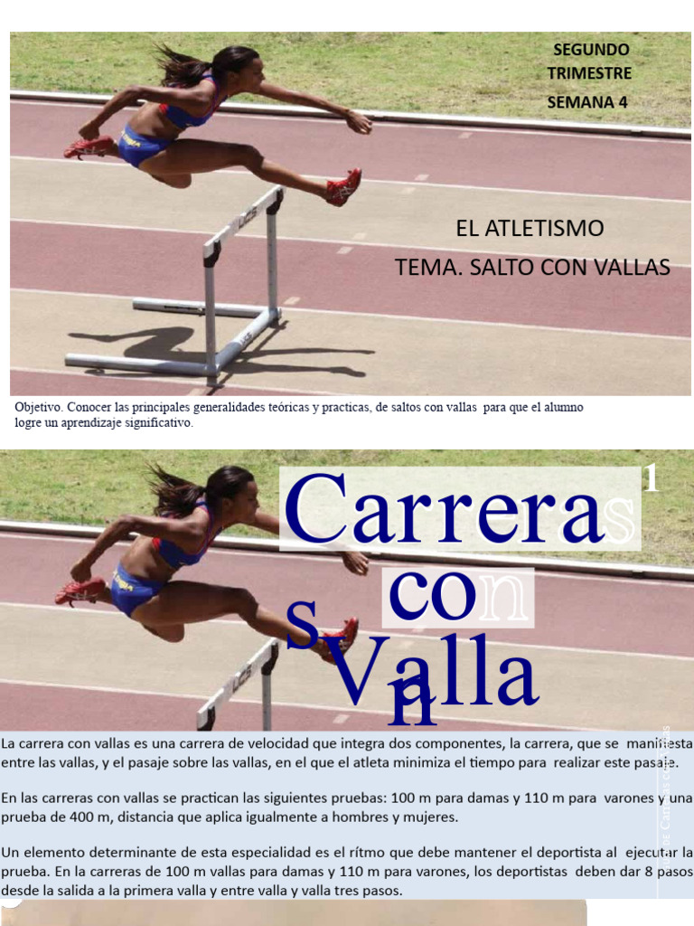 Guía de Carreras con Vallas en Atletismo | PDF | Deporte del atletismo ...