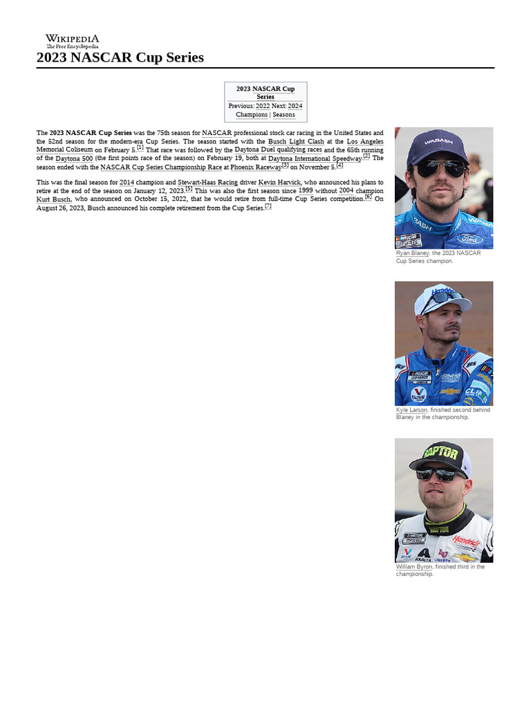 2023 NASCAR CUP SERIES SCHEDULE PRINTABLE intelligence overview