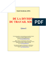 Émile Durkheim, De la division du travail social) (1893), 1