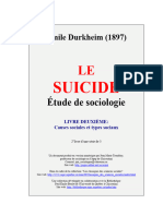 Émile Durkheim, Le Suicide (Étude de Sociologie) (1897), 2