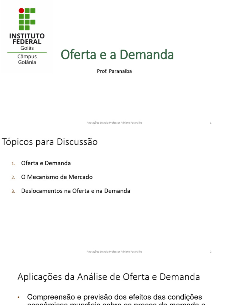 Análise de Oferta e Demanda | PDF | Oferta e procura | Demanda