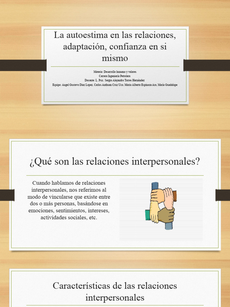 Autoestima en Relaciones Interpersonales | PDF | Autoestima ...