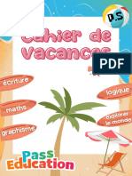 Cahier de Vacances Gratuit Maternelle PS Vers MS