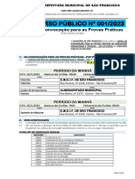 Concurso Público #001/2023: Edital de Convocação para As Provas Práticas