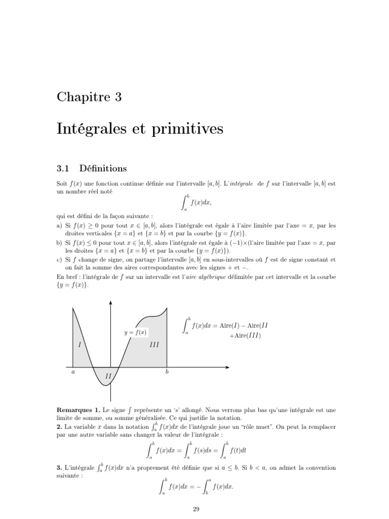 Intégrales et primitives : Règle de Leibniz | PDF | Intégral ...