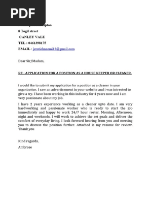 naomi cleaning resume