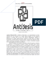 Antitesis Editorial 2013 Semblanza 848943