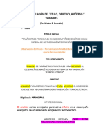 Análisis de Relación Del TITULO, OBJETIVO, HIPOTESIS Y VARIABLES