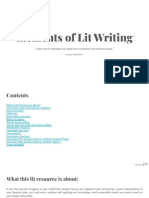 Elements of Lit Writing (Jan 2023 Edition)