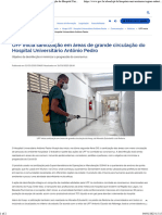 UFF Inicia Sanitização em Áreas de Grande Circulação Do Hospital Universitário Antônio Pedro - Ebserh