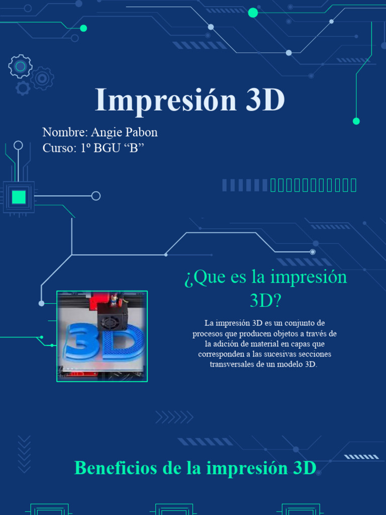 Imprecion 3D (Informatica) | PDF | Impresión 3d | Sector secundario de ...