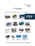 Unit 6. Transportations (Bintuni, 20 Januari 2021 - Materi Belajar Bahasa Inggris Kelas 2)