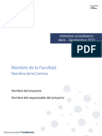 Formato para Formular Proyectos de Vinculación Con La Sociedad