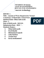 Concrete Technology: University of Kirkuk College of Engineering Department of Civil Engineering