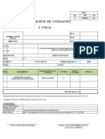 Solicitud de Cotizacion T - 7745-23: Ruc: Telf. Direccion: Cci. Nombre O Razon Social