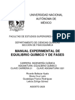 Manual Experimental de Equilibrio Químico Y de Fases: Universidad Nacional Autónoma de México