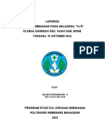 Laporan Asuhan Kebidanan Pada Keluarga "TN R" Di Desa Sanrego Kec. Kahu Kab. Bone Tanggal 18 Oktober 2022