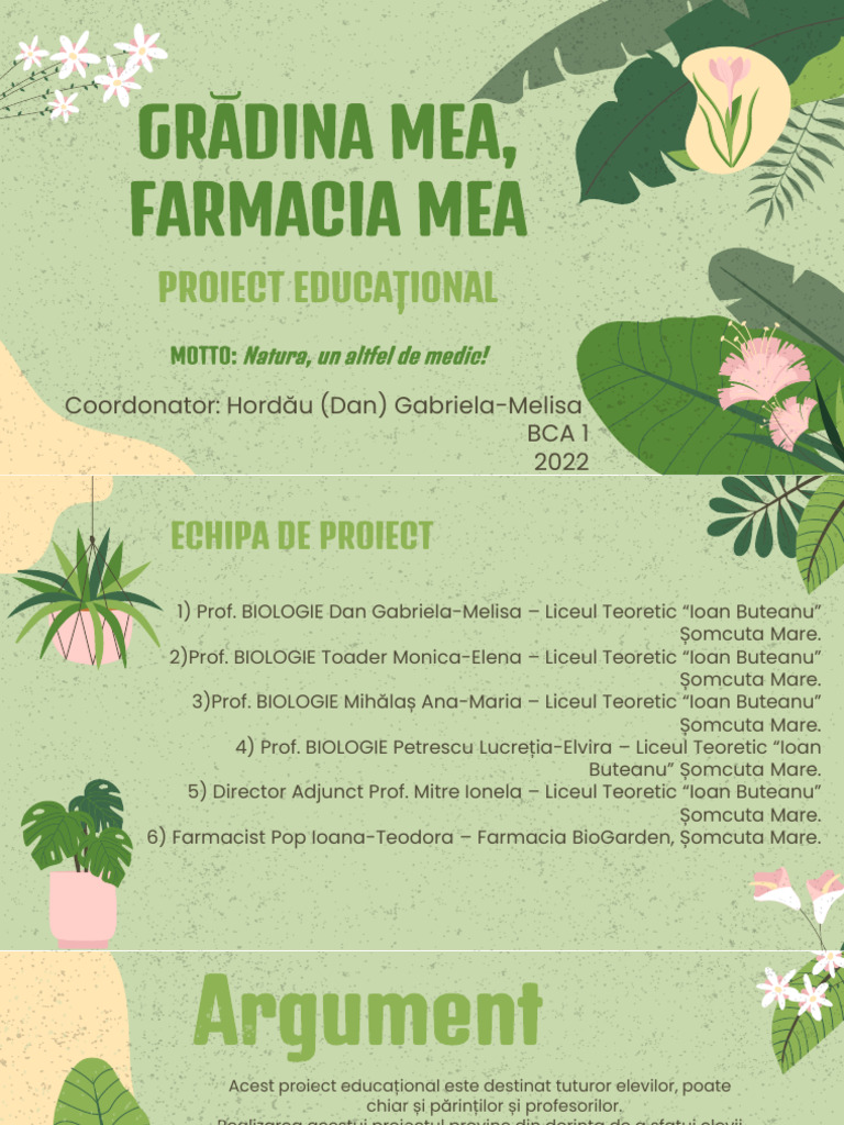 Proiect Educațional | PDF