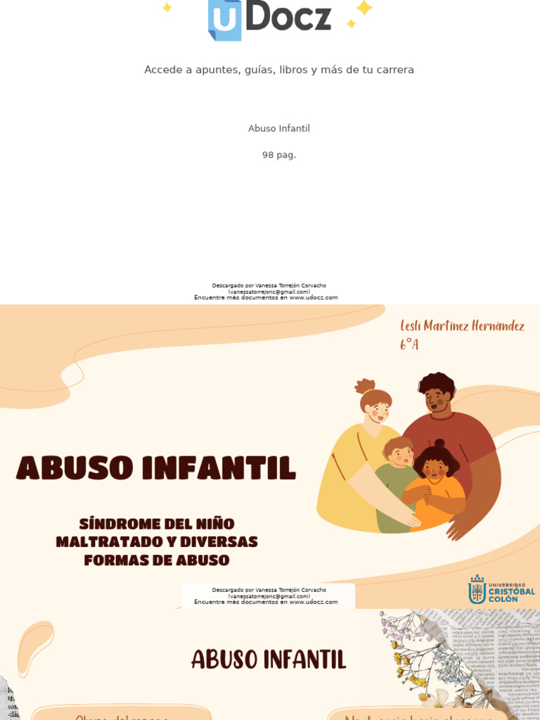 Abuso Infantil: Causas y Consecuencias | PDF | Abuso infantil | Violencia