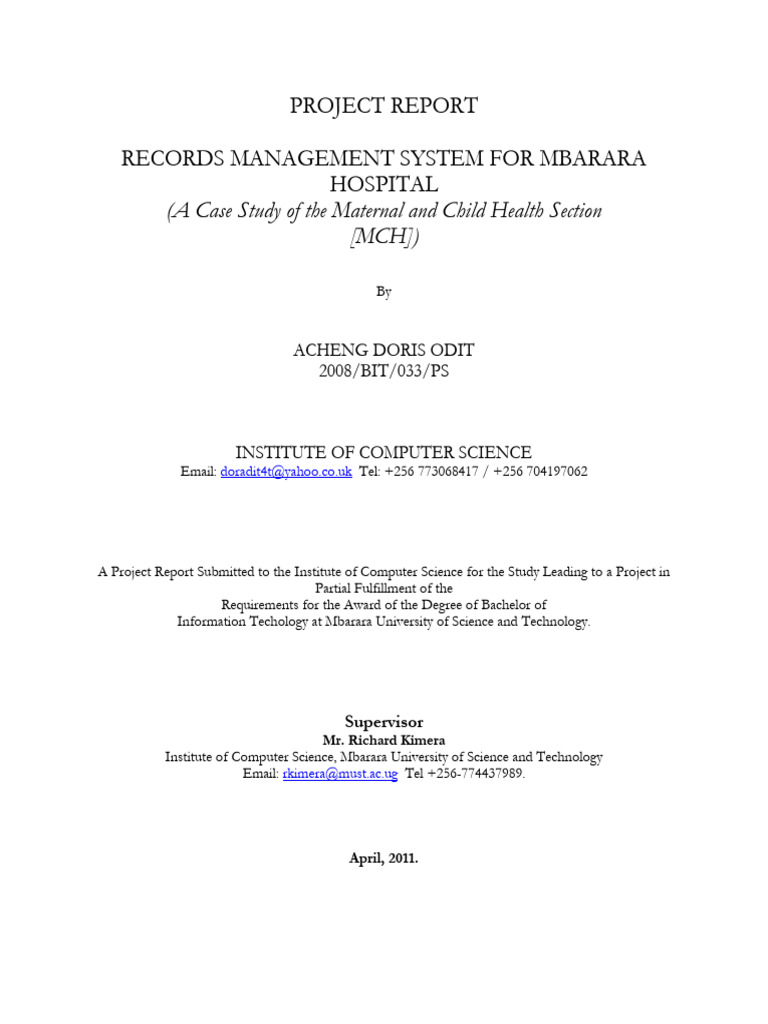 Project Report Records Management System PDF World Wide 