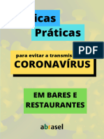 DICAS PRATICAS PARA PREVENÇÃO DA COVID em Bares e Restaurantes