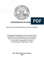 Estrategias Pedagógicas para El Desarrollo y Evaluación de Competencias Transversales para La Formación en Educación Superior