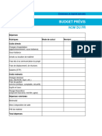 Modèle de Budget Prévisionnel de Projet