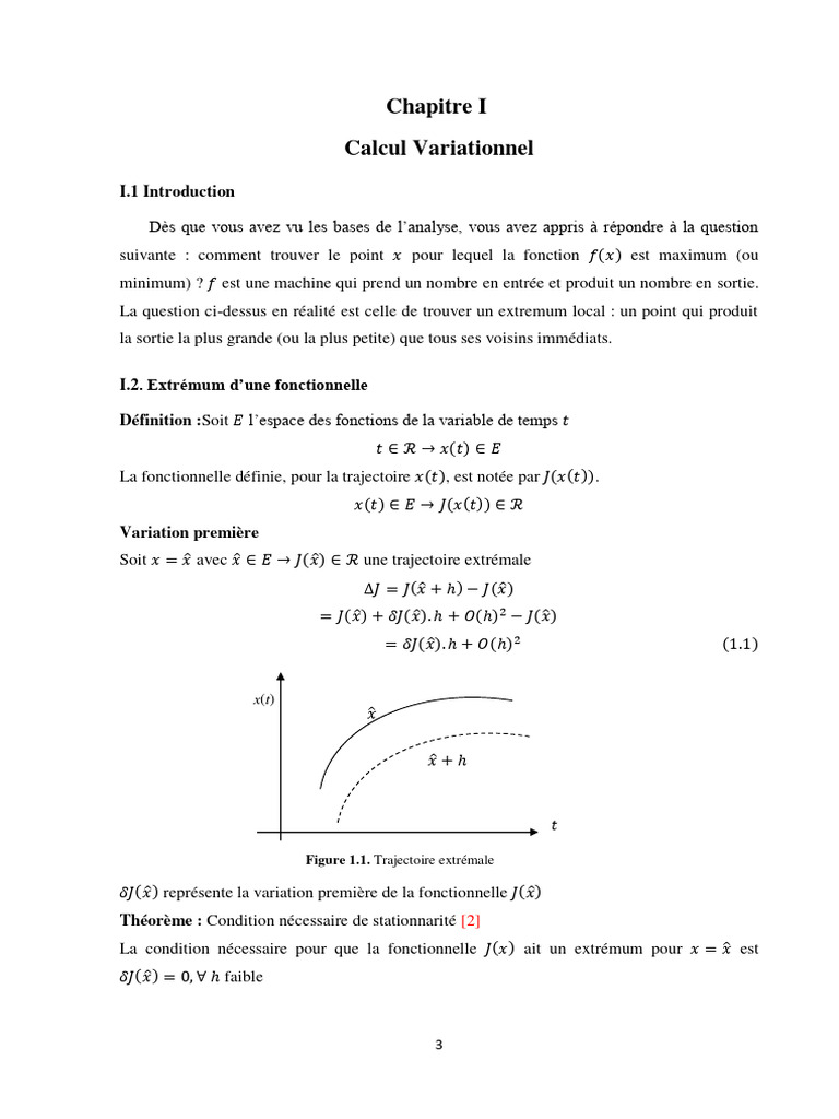 Calcul Variationnel et Équations d'Euler | PDF | Calcul des variations ...