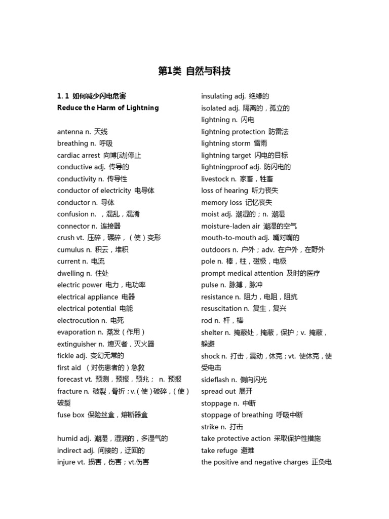 IELTS阅读分类词汇PDF | PDF