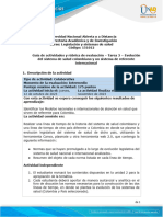 Guía de Actividades y Rúbrica de Evaluación - Unidad 2 - Tarea 3 - Evolución Del Sistema de Salud Colombiano y Un Sistema de Referente Internacional