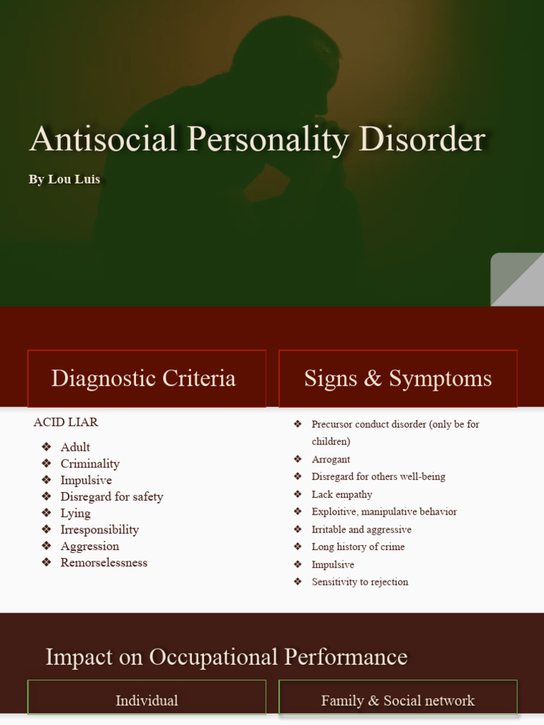 Antisocial Personality Disorder PDF