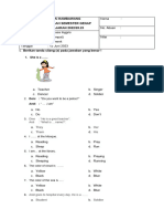 Soal PTS Ii B.inggris Kelas 4