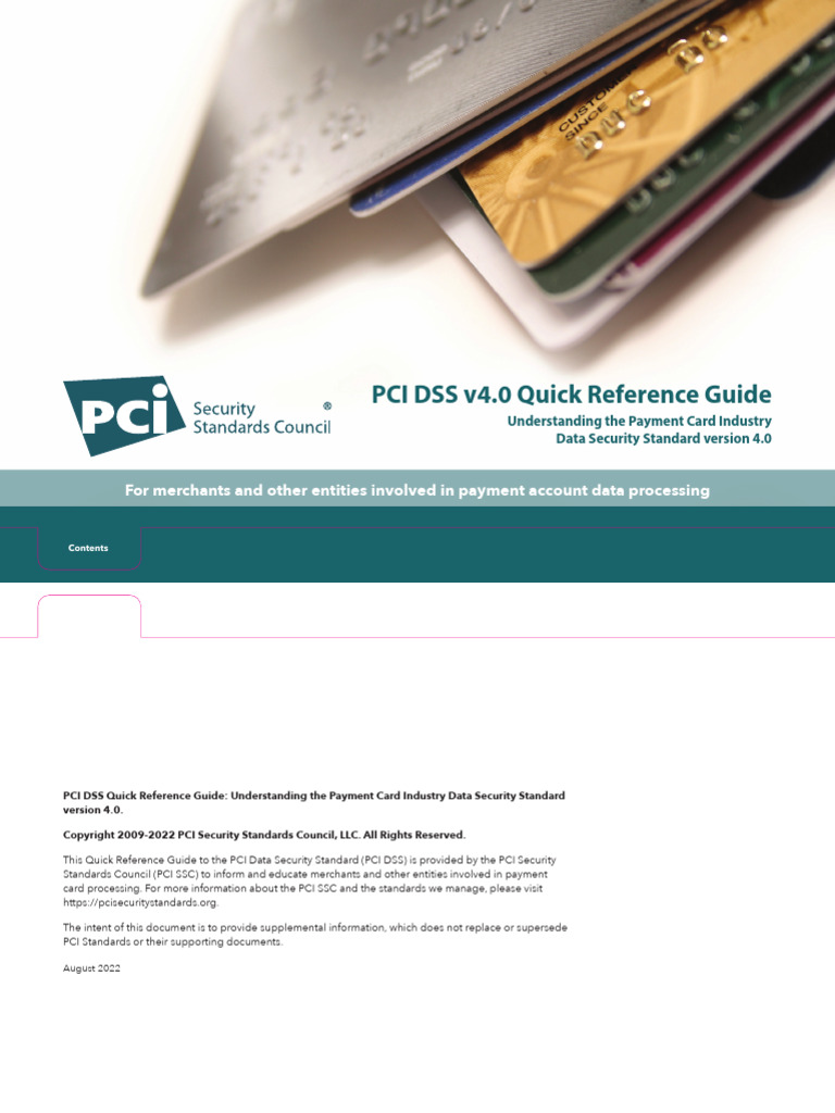 Pci Dss Qrg V4 0 Download Free Pdf Payment Card Industry Data