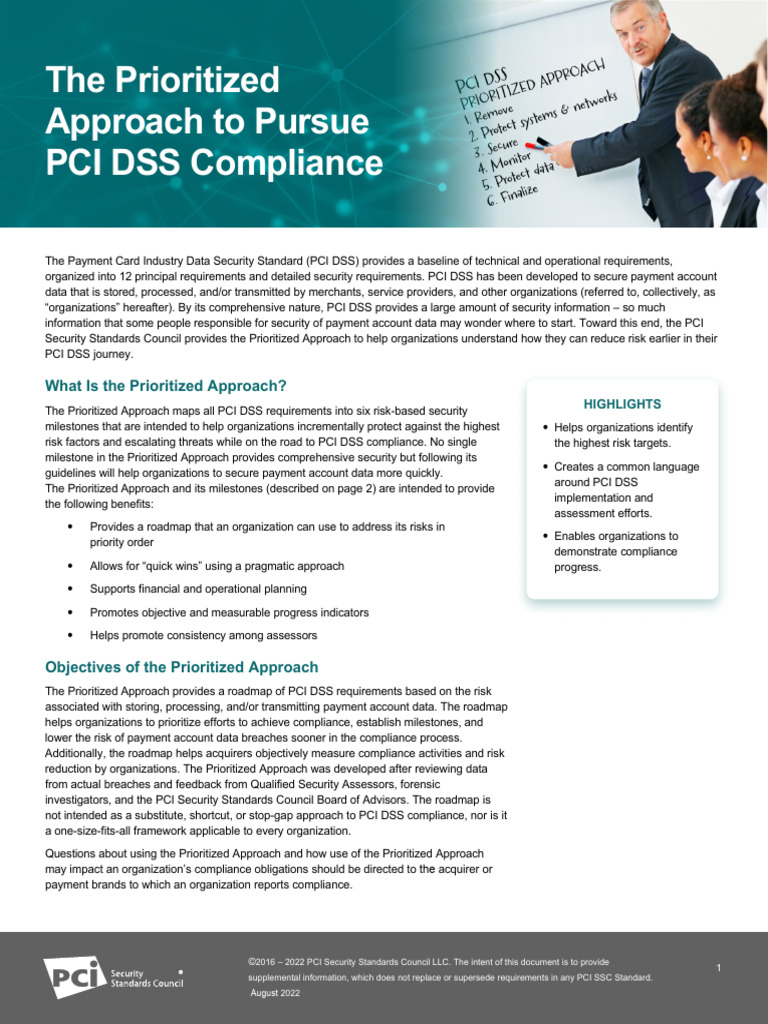 Prioritized Approach for PCI DSS Compliance | PDF | Payment Card ...