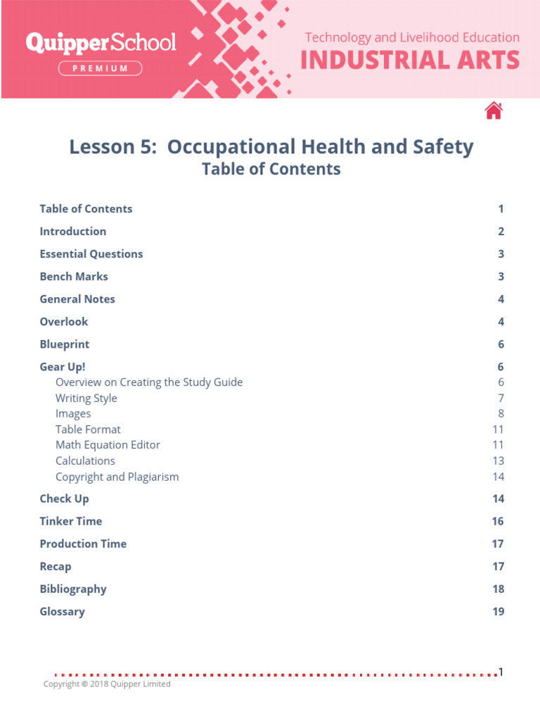 Lesson 5 Occupational Health And Safety Pdf Personal Protective