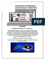 Clasificacion de Las Maquinas Electricas Estaticas y Rotativas