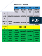 Horario Primer Grado