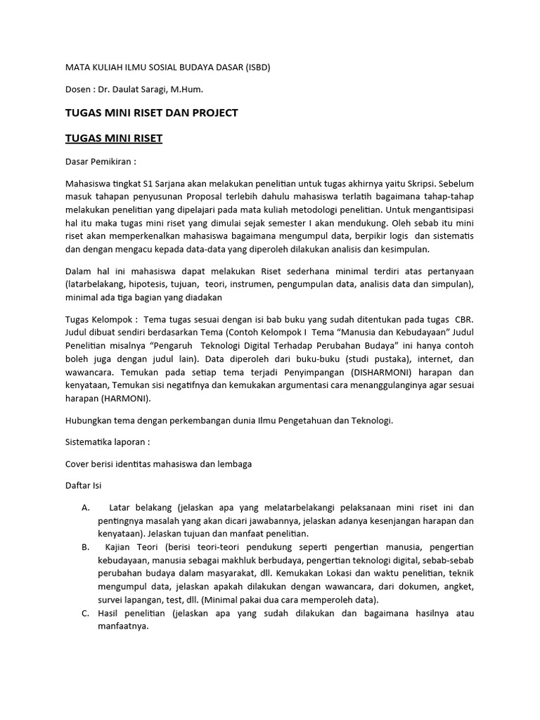 Mini Riset Dan Project Okt 23 | PDF