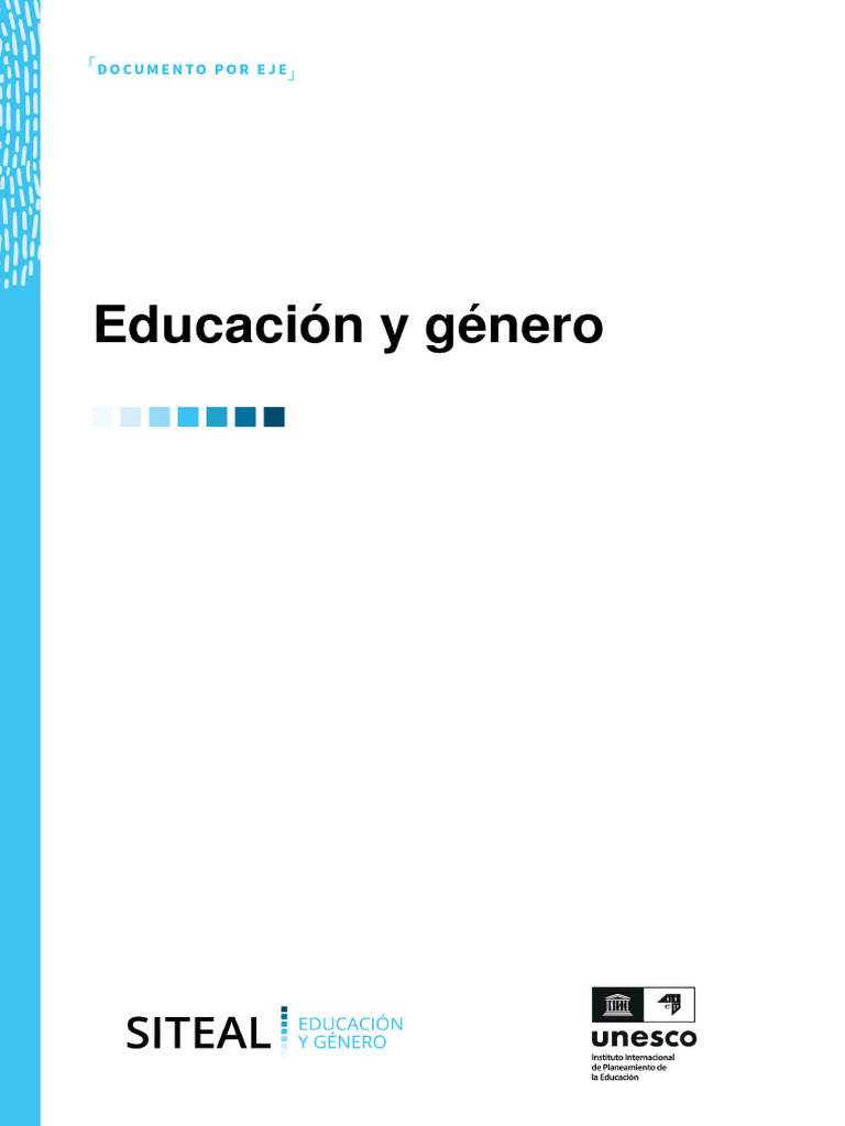 Igualdad de género en educación UNESCO | PDF | Estudios de género ...