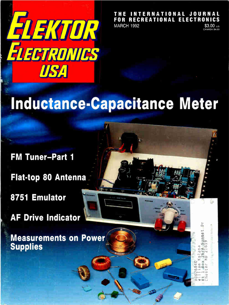 トップス ouat -004- black OFFICE VEST Elektor Electronics USA 1992 03 | PDF | Power Supply