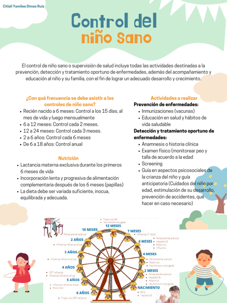 Cartel Control de Niño Sano | PDF