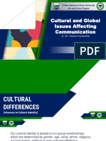 Cultural and Global Issues Affecting Communication