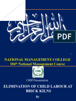 Elimination of Child Labour at Brick Kilns - Muhammad Saleem Hussain