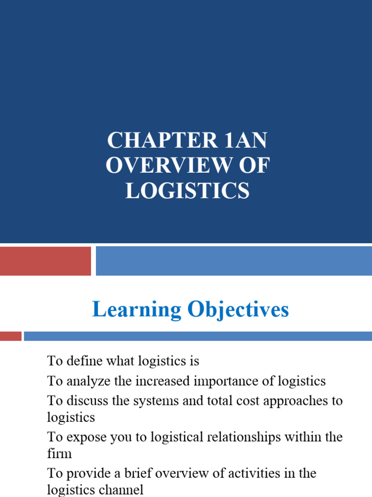 Logistics Overview and Importance | PDF | Logistics | Inventory