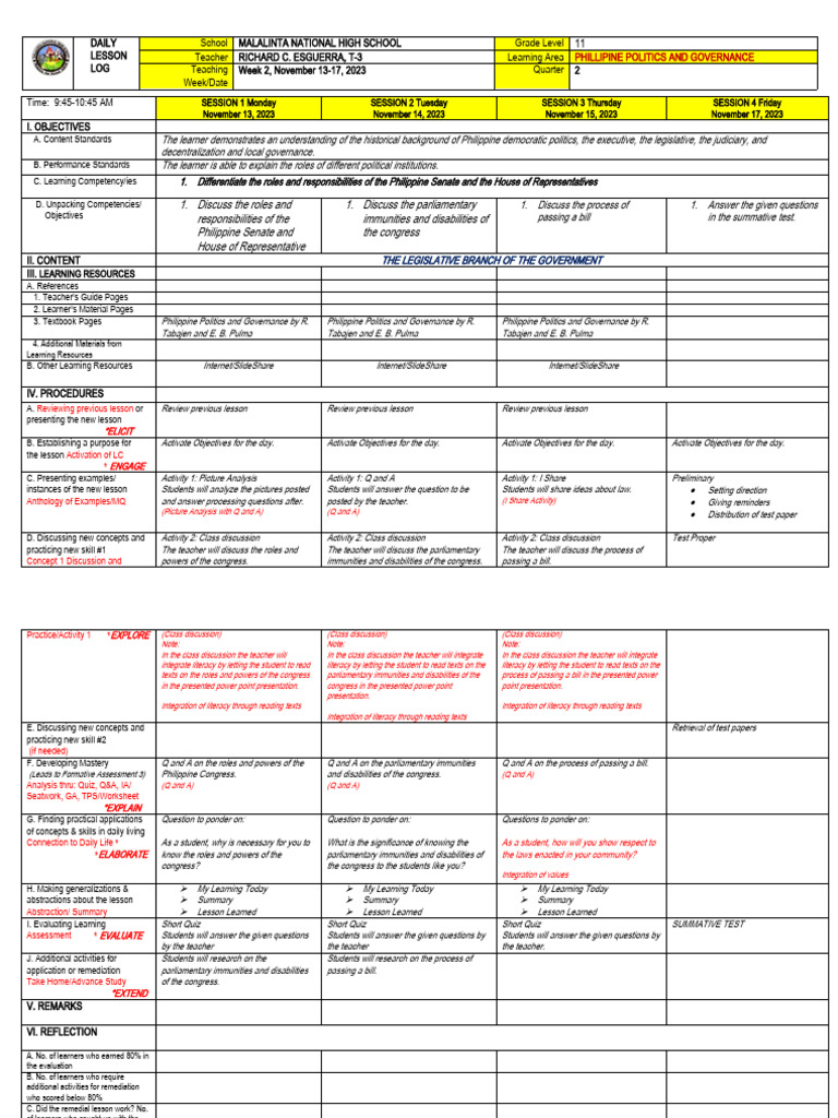 Daily Learning Log | PDF | Teachers | Literacy