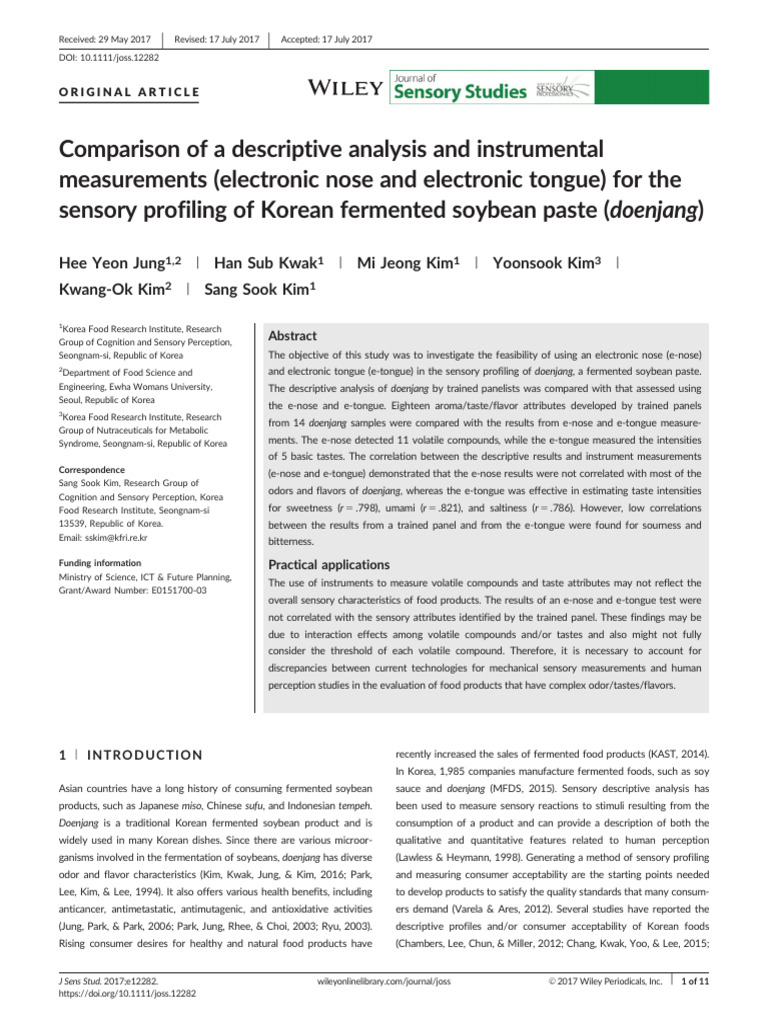 2017 - Comparison of A Descriptive Analysis and Instrumental... | PDF ...