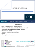 Cálculo Diferencial Integral Aula 1