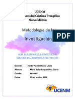 Guía de Estudio No.2 Concepción o Elección Del Diseño de Investigación