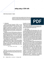 A Spherical Mirror Testing Using a CGH With Small Errors